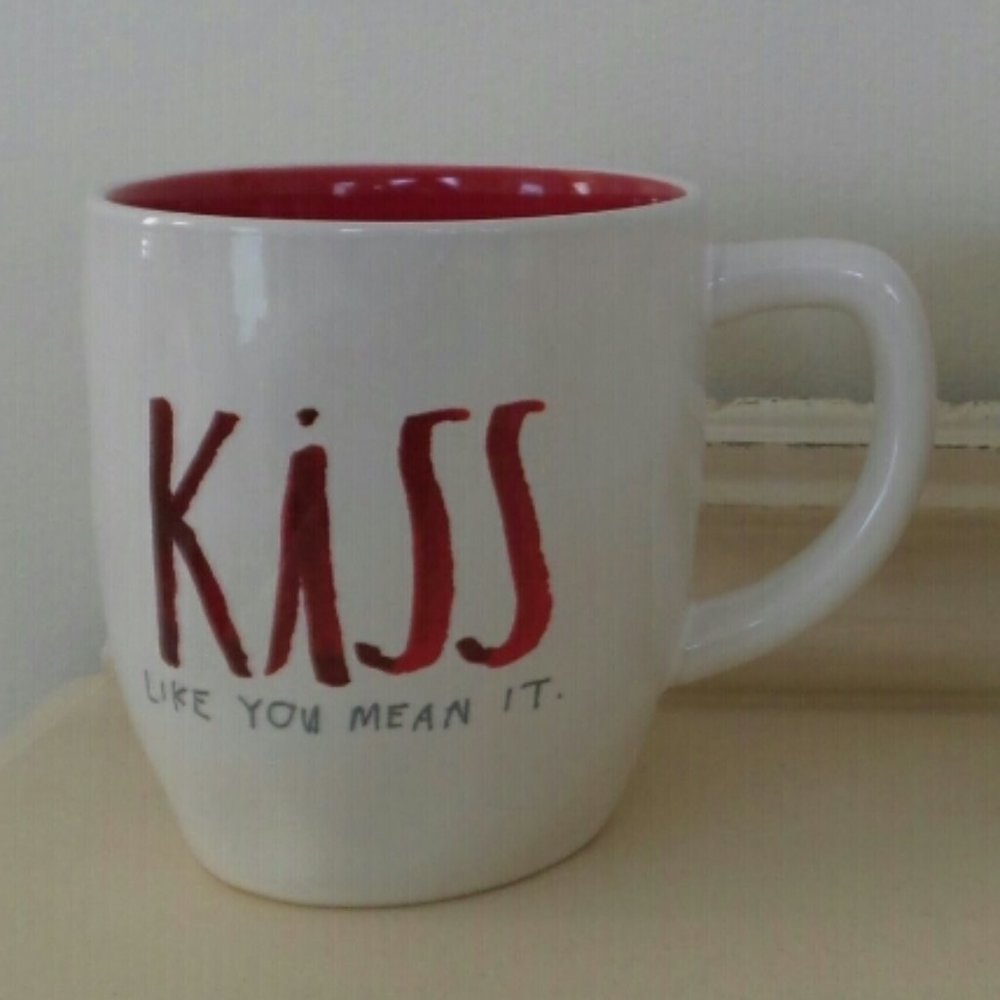 RAE DUNN Coffee Mug Kiss Like You Mean It